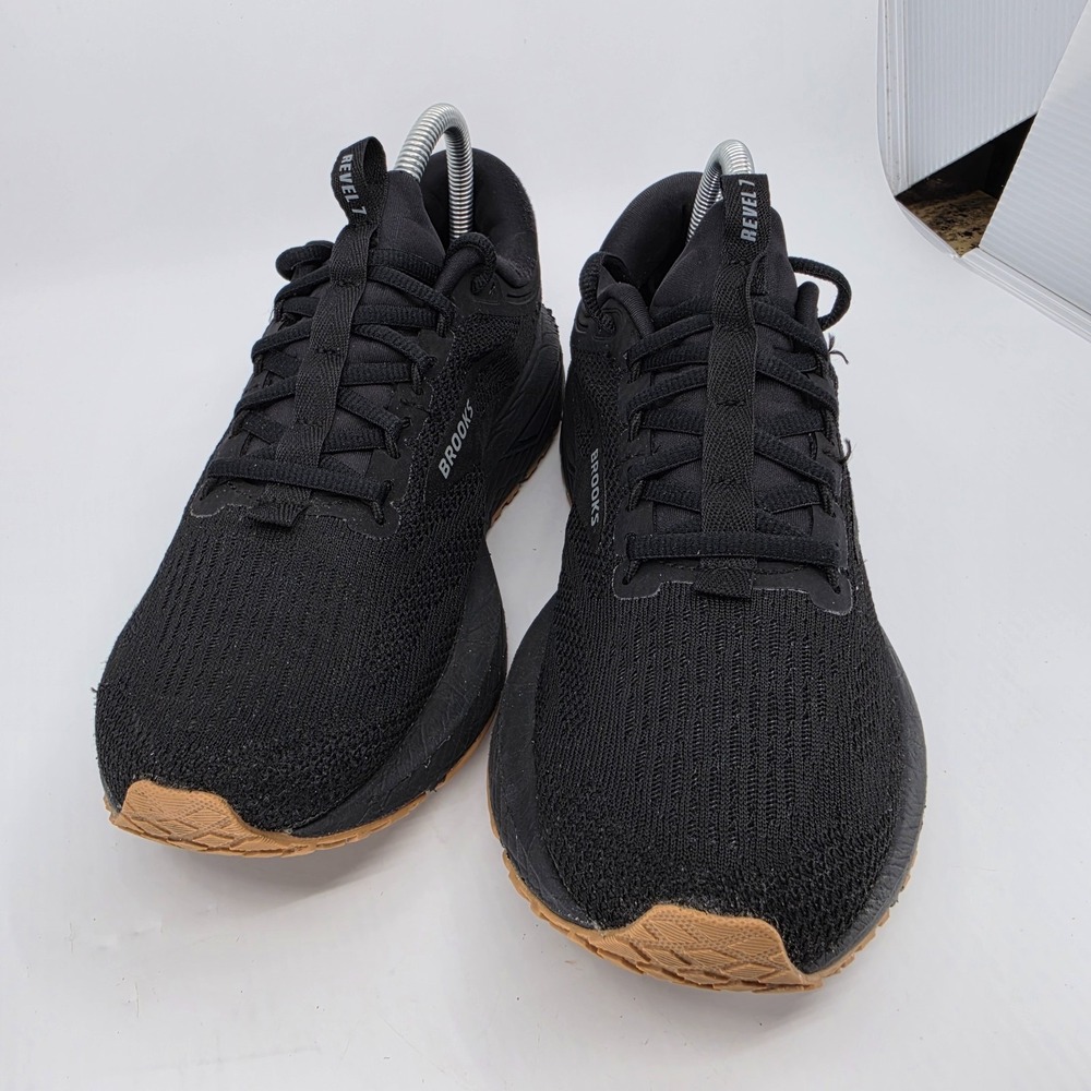 Brooks Running Shoes Womens Size 9.5 Black Gum Rubber Sole Revel 7 - Picture 3 of 10